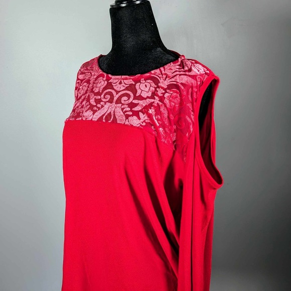 NWT ALISON ANDREWS VELVET COLD SHOULDER PULLOVER TOP - L - Picture 4 of 5